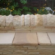 Dry stone bench